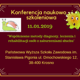 Konferencja naukowo – szkoleniowa 11-01-2019 Konferencja naukowo – szkoleniowa 11-01-2019