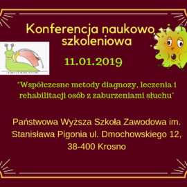 Konferencja naukowo – szkoleniowa 11-01-2019